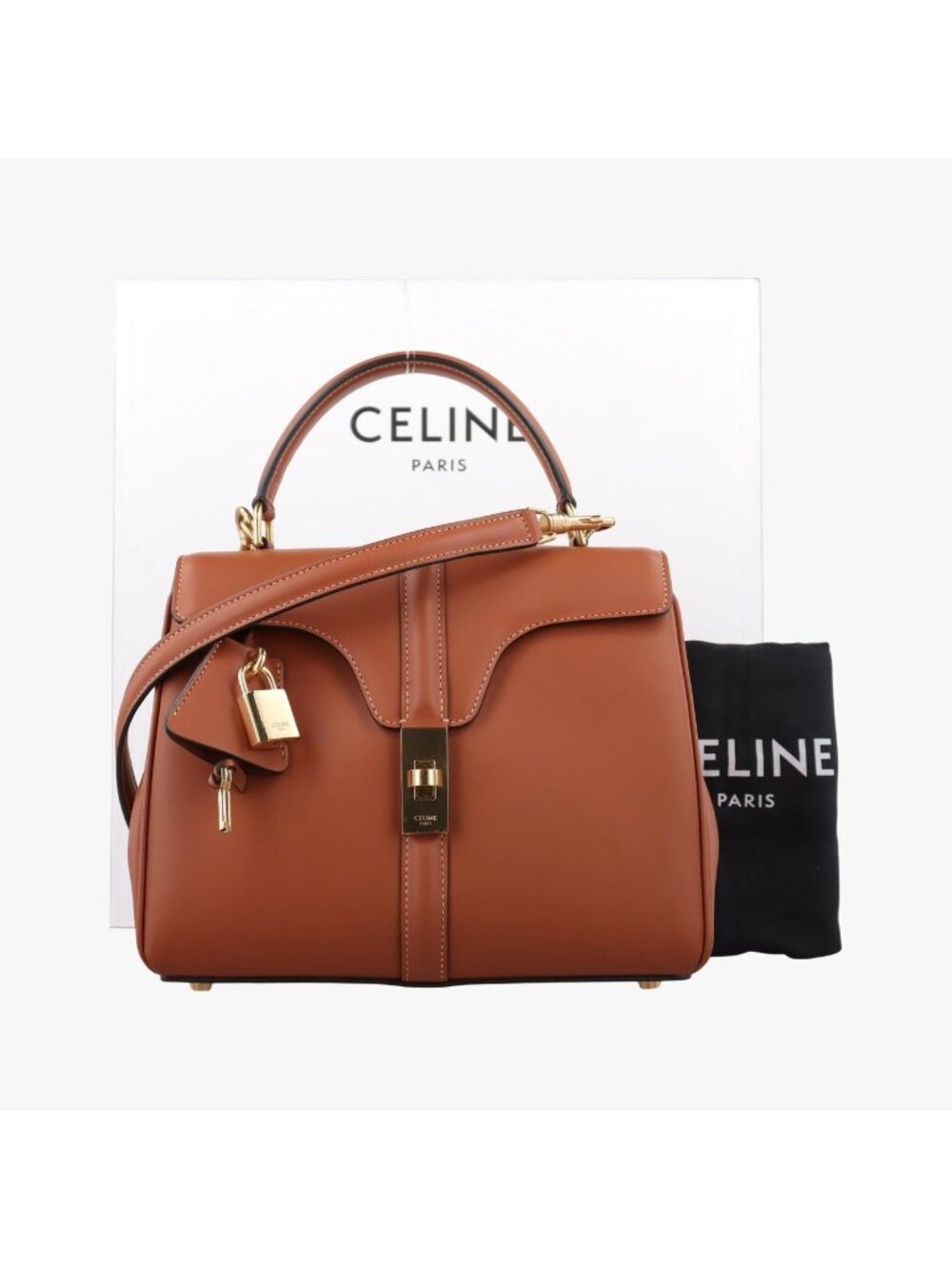 Celine 16 Mini Bag Brown Calfskin